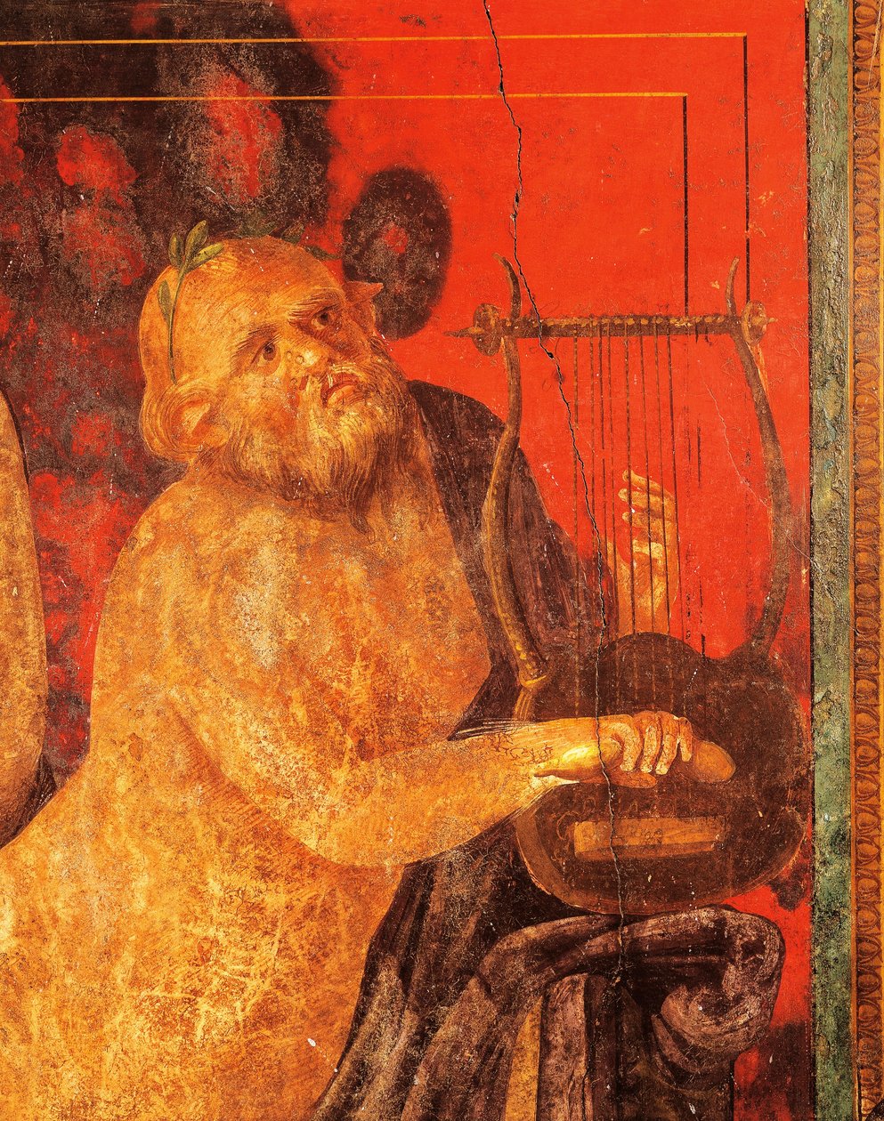 Silenus hrající na lyru, freska z Villa of Mysteries, Pompeje, Kampánie, římská civilizace od Roman