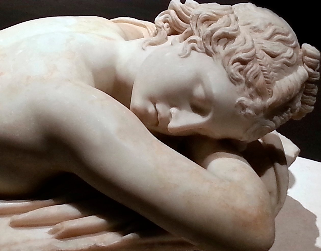 Spící hermafrodit: mramorová socha, římské umění od Roman