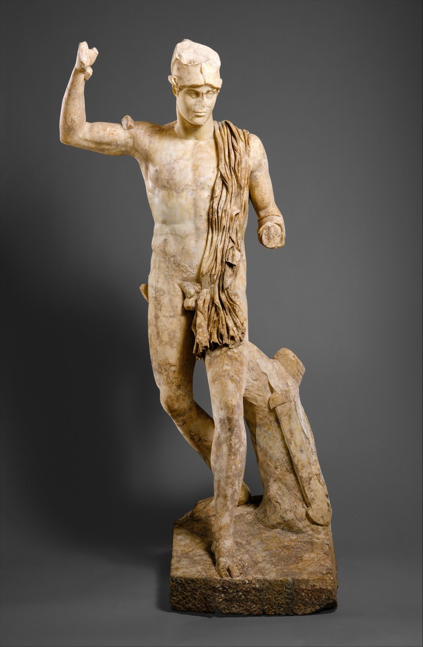 Socha zraněného válečníka, cca 138–181 n. l. (mramor) od Roman