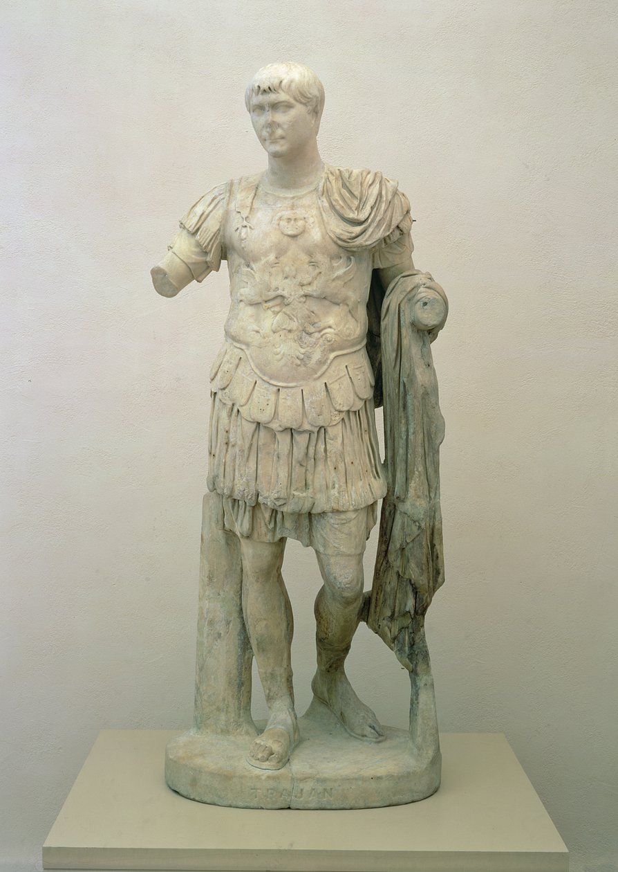 Socha císaře Trajána (asi 53-117) Antoninské období, asi 120 našeho letopočtu (pentelský mramor) od Roman