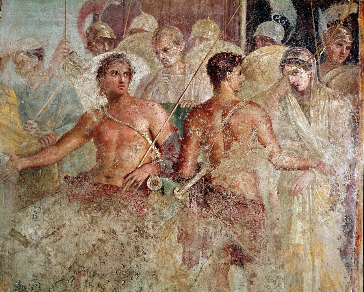 Rozloučení Achilla a Briseis (freska od Roman