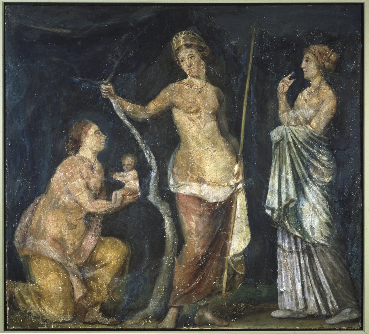 Narození Adonise, fragment ze Zlatého domu Neronových, Řím, c.64-68 od Roman