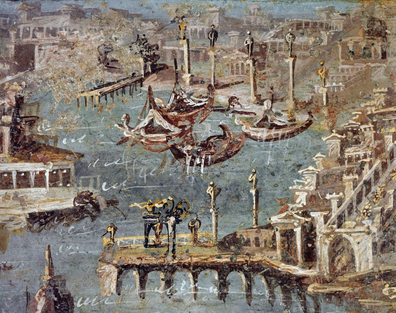Město a přístav Pozzuoli (freska od Roman