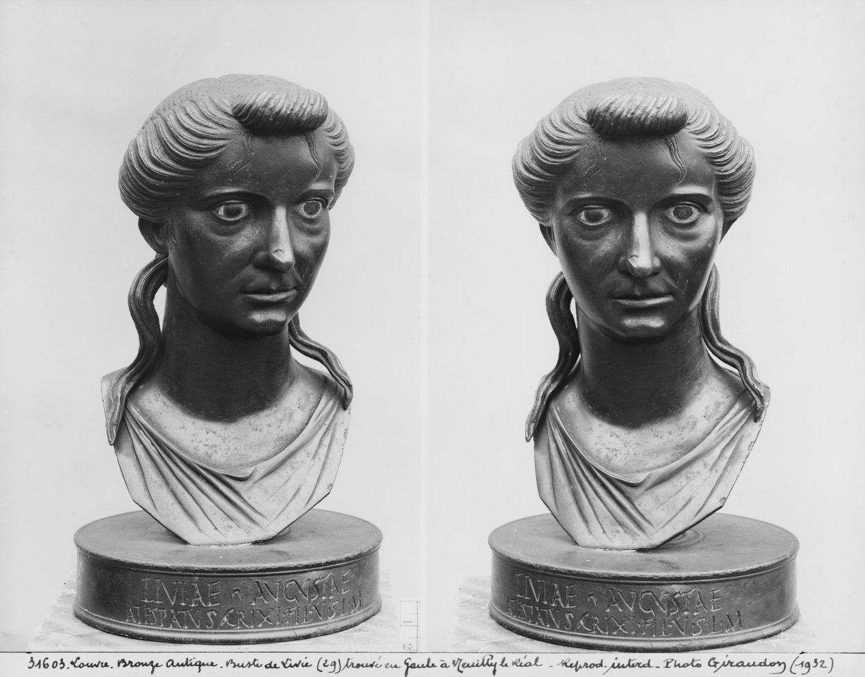 Dva pohledy na bustu Livie (58 př. nl-29 n. l.) (bronz) od Roman