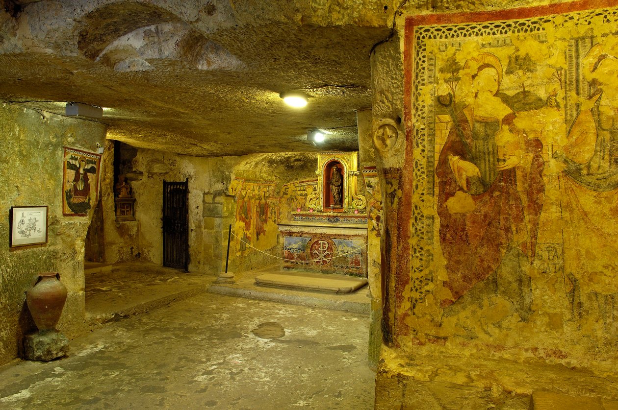 Pohled na katakomby svaté Agathy v Rabatu na Maltě (foto) od Roman