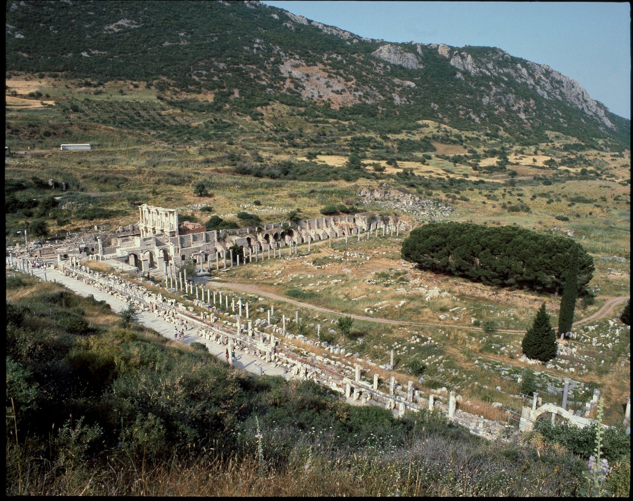Pohled na ulici Curetes směrem ke knihovně Celsus. od Roman
