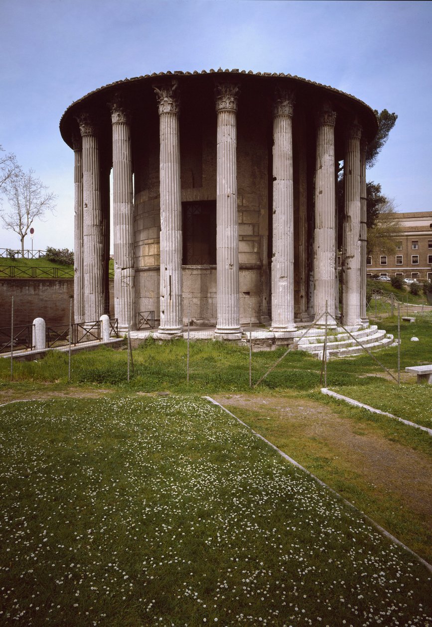 Pohled na chrám Herkula Victora (Hercules Olivarius), 213 př.nl (fotografie) od Roman