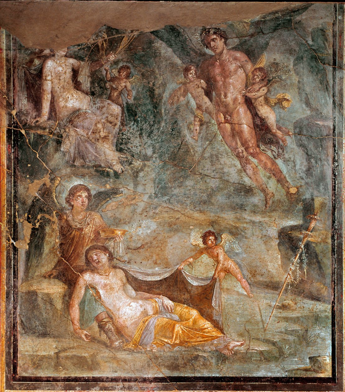 Svatba Zephyra a bohyně Chloris (freska, 45-79 našeho letopočtu) od Roman