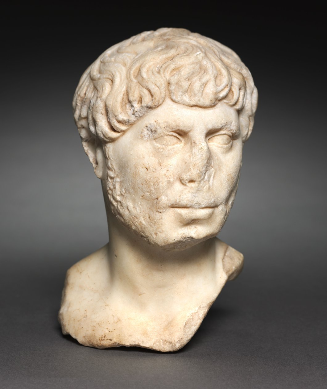 Hlava vousatého muže, cca 125 (mramor) od Roman Imperial Period