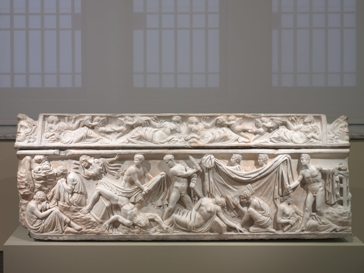 Sarkofág, cca 100-125 (řecký mramor) od Roman Imperial Period