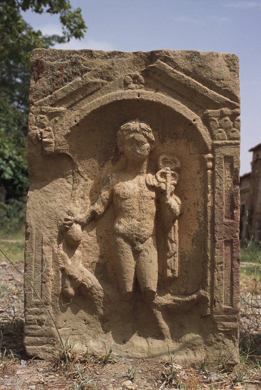 Stéla zobrazující Merkur, vrcholné císařské období (27 př. nl-395 n. l.) od Roman Imperial Period