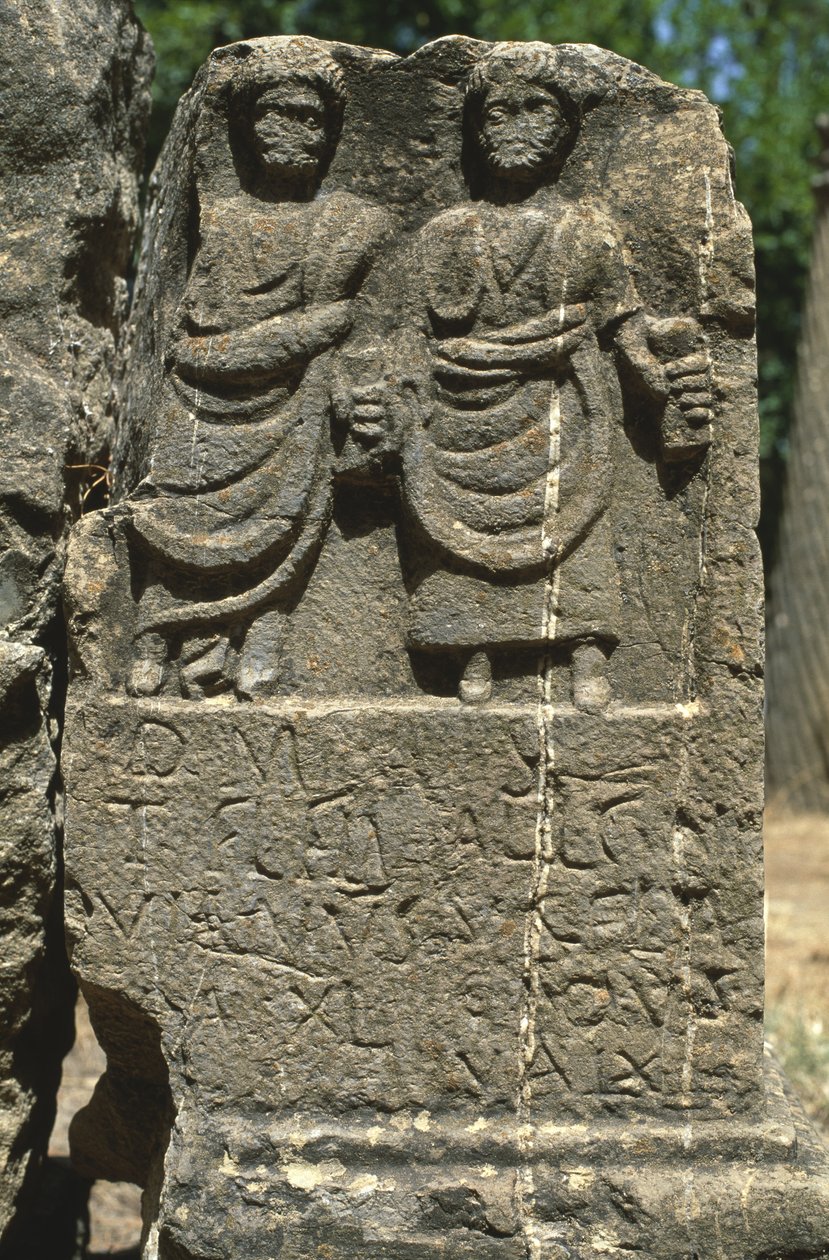 Stéla se dvěma lidskými postavami, Vrcholné císařské období (27 př. nl-395 n. l.) od Roman Imperial Period