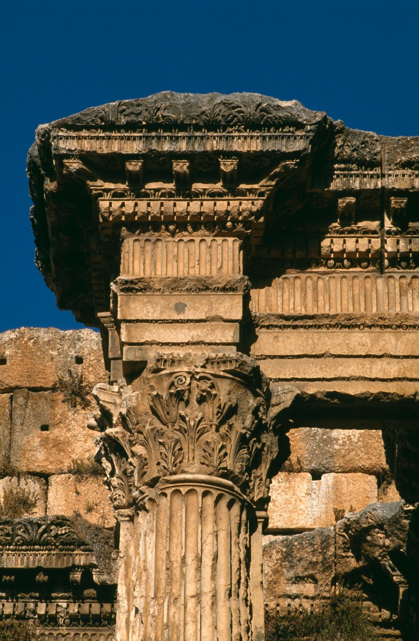 Bakchův chrám, detail entablace, vrcholné císařské období 27 př. n. l.-395 n. l. foto od Roman Imperial Period