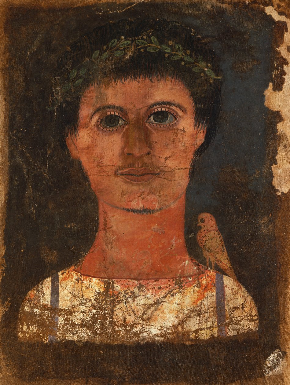 Mumiový rubáš s malovaným portrétem chlapce od Roman Period Egyptian