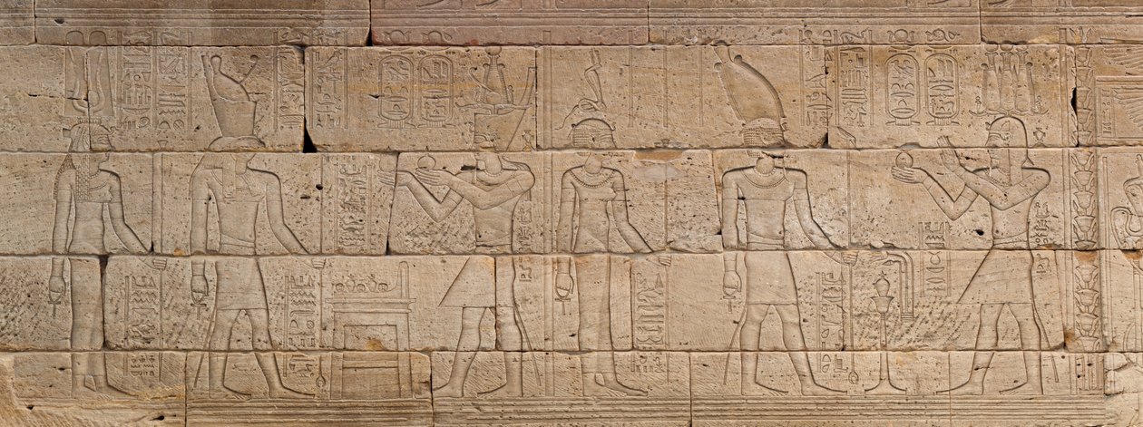 Reliéf z chrámu Dendur, cca 10 př. n. l. (liparský pískovec) od Roman Period Egyptian