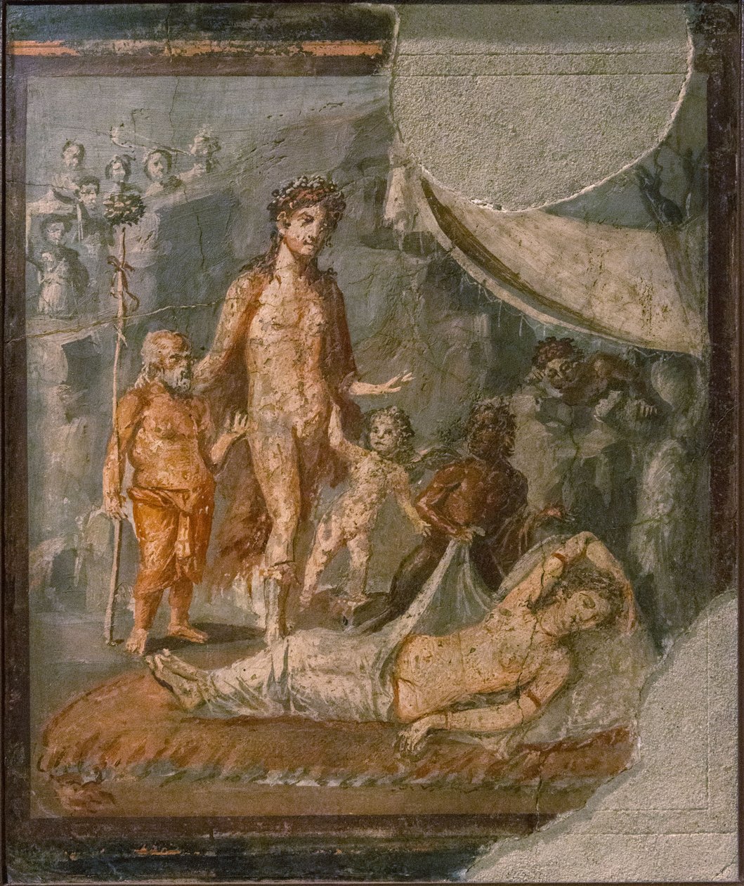 Ariadna opuštěná Theseem na Naxu, 1. H. 1. stol. INZERÁT. od Roman Pompeian wall painting.