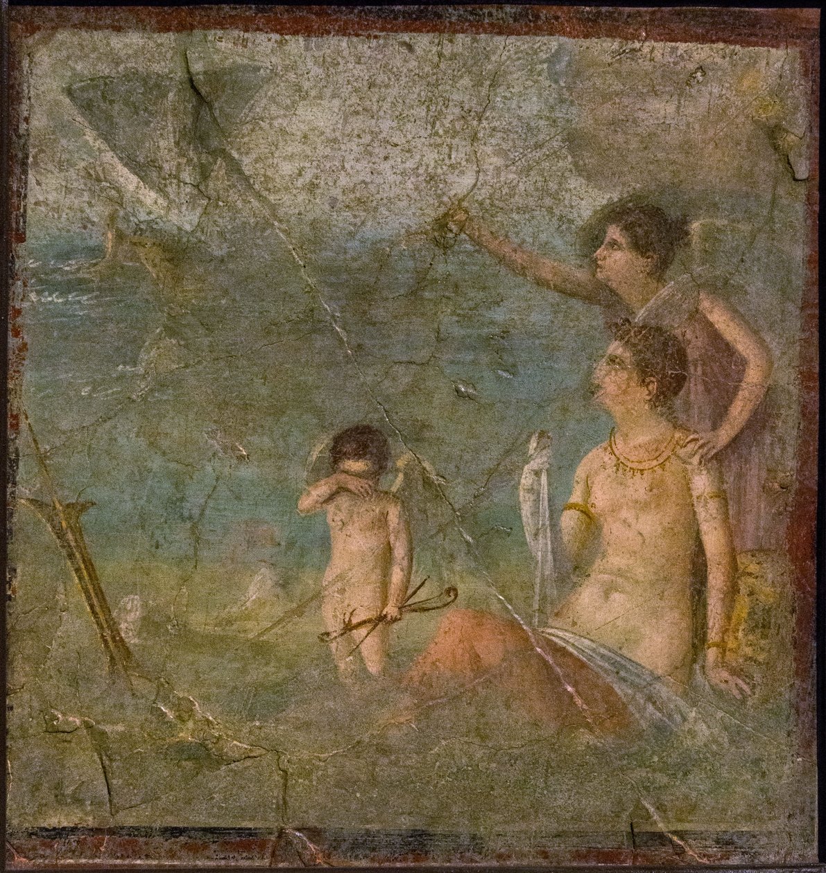 Ariadna a Theseus, 1. H. 1. stol. INZERÁT. od Roman Pompeian wall painting.