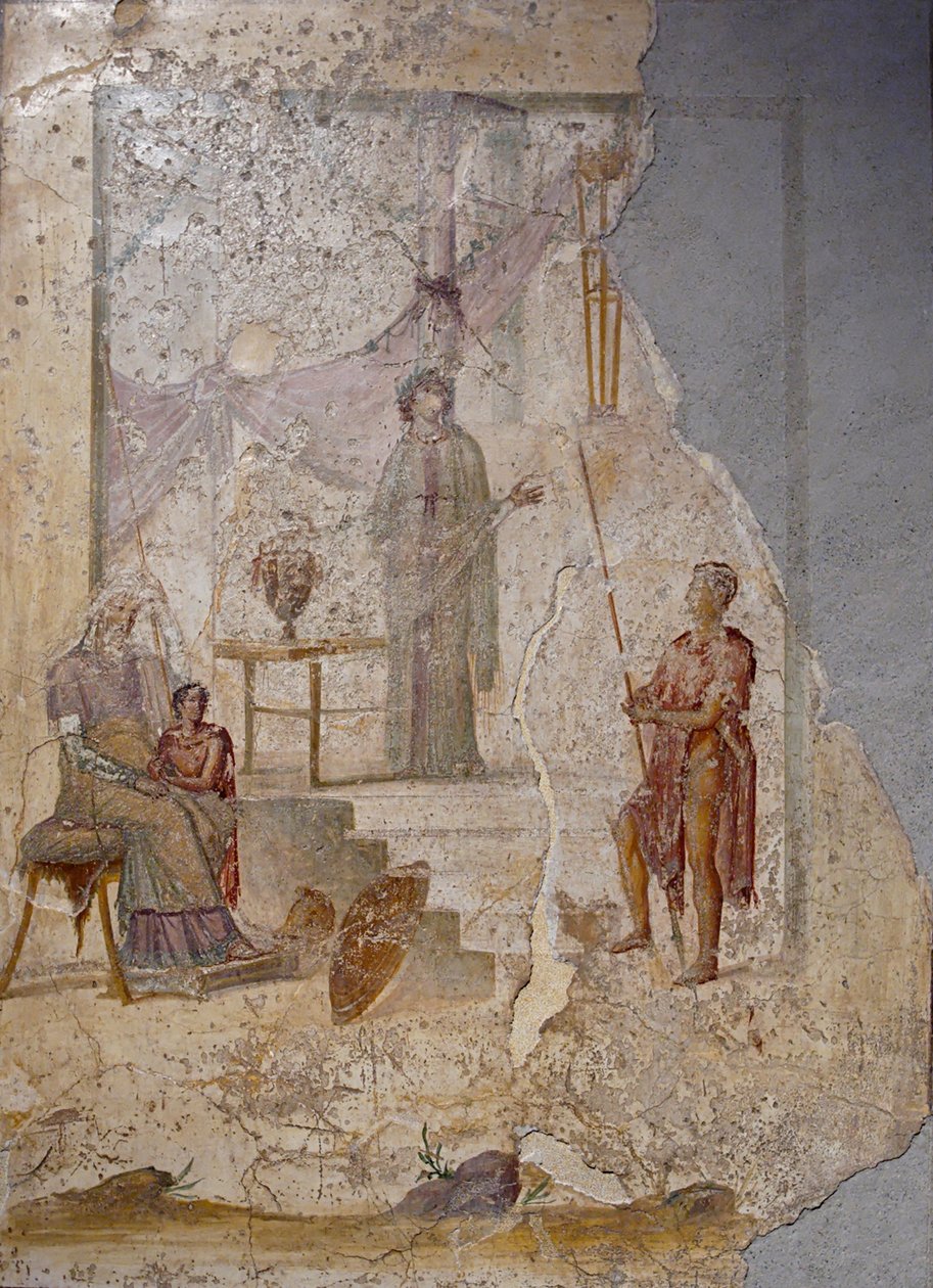 Cassandra předpovídá pád Tróje, 1. H. 1. stol. INZERÁT od Roman Pompeian wall painting
