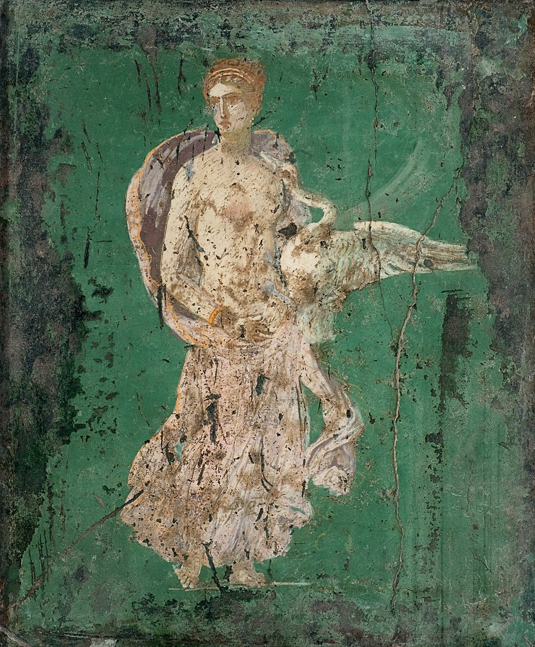 Leda a labuť, 1. H. 1. stol. INZERÁT. od Roman Pompeian wall painting.