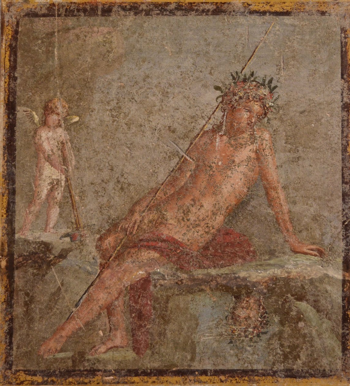 Narcis, 1.H. 1. století. INZERÁT. od Roman Pompeian wall painting.