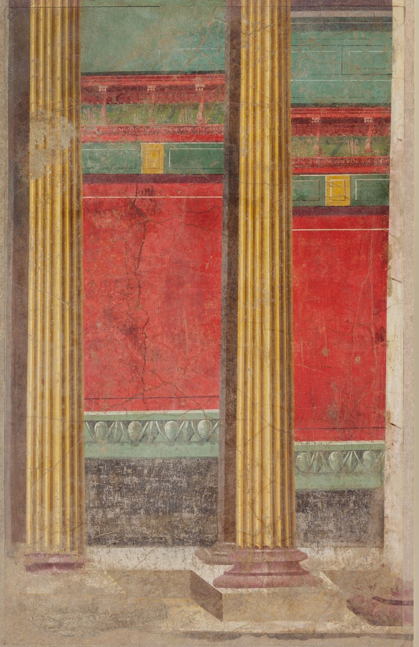 Nástěnná malba z vily v Boscoreale, cca 50–40 př.nl. od Roman Republican Period