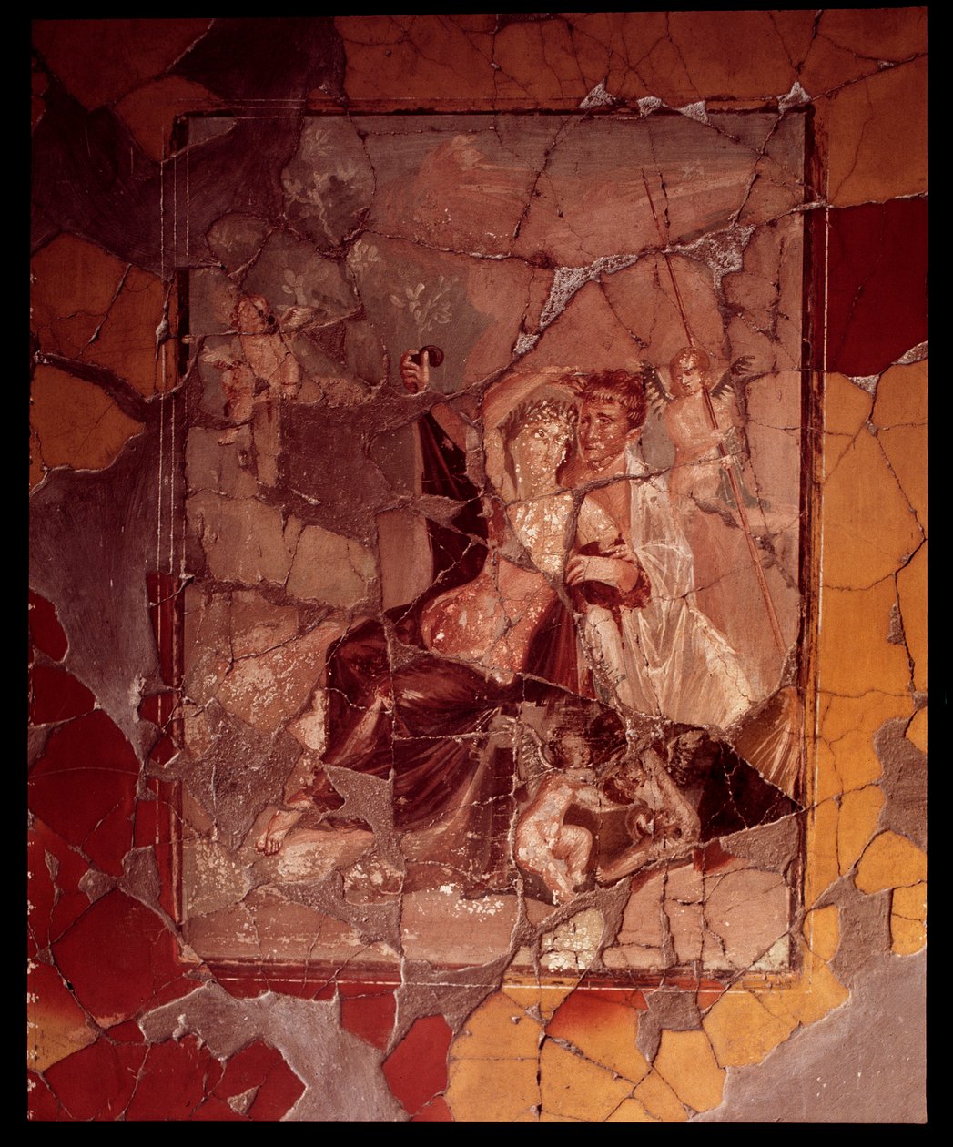Ariadna a Theseus. Nástěnná mozaika z Casa del Bicentenario, 5. století před naším letopočtem – 1. století našeho letopočtu od Roman Roman