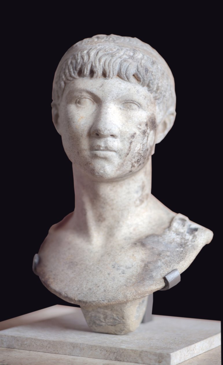 Umění Řím Busta Ptolemaia z Mauretánie (10 př. n. l. - 40 n. l.) mramor od Roman Roman