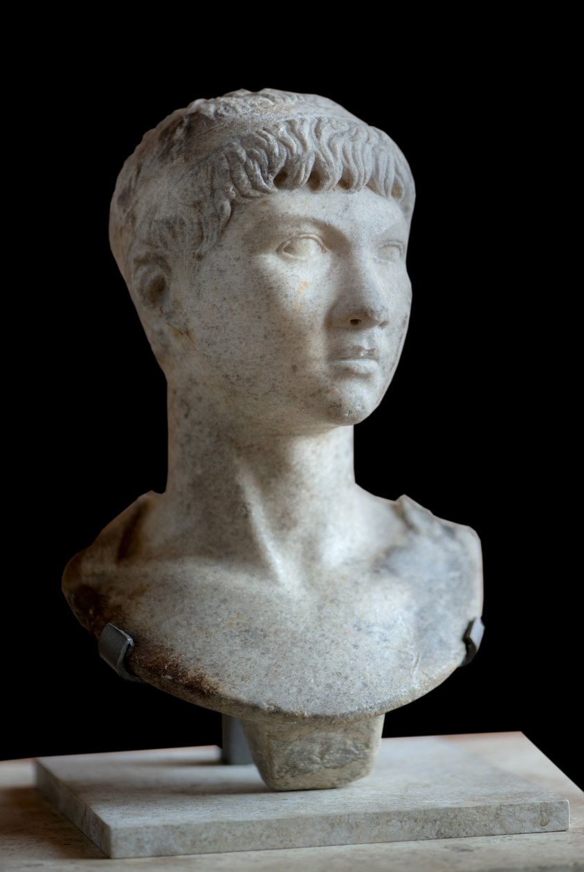Umění Řím Busta Ptolemaia z Mauretánie (10 př. n. l. - 40 n. l.) mramor od Roman Roman