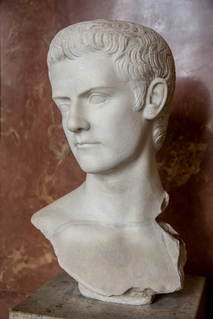 Art Řím Busta císaře Caliguly (12 - 41 n. l.) Mramor od Roman Roman