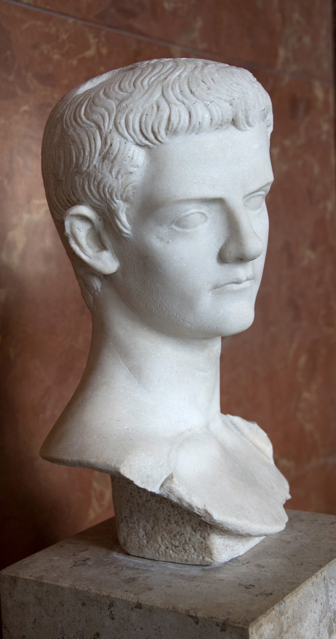 Art Řím Busta císaře Caliguly (12 - 41 n. l.) mramorové Musee du Louvre. od Roman Roman