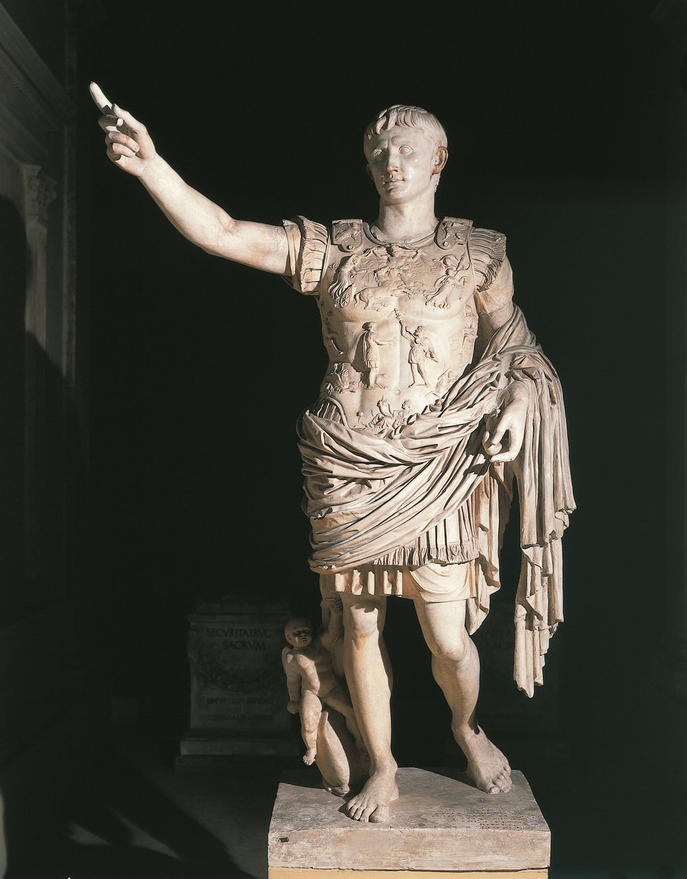 Augustus z Prima Porta (mramor) od Roman Roman