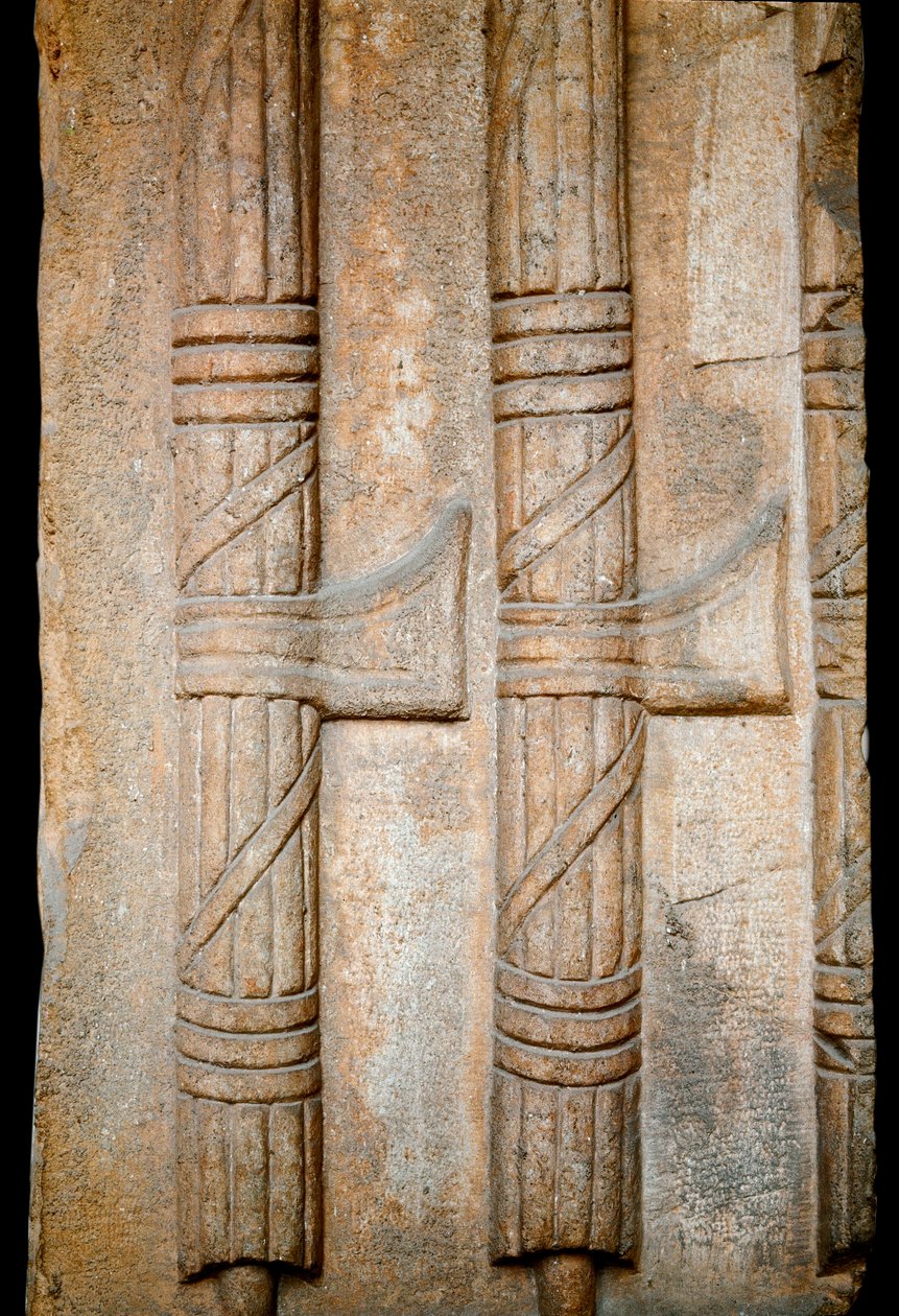 Basreliéf představující paprsek lictora z doby císařství (symboly římské moci) Řím, Museo Nazionale Romano. (Fasces) od Roman Roman