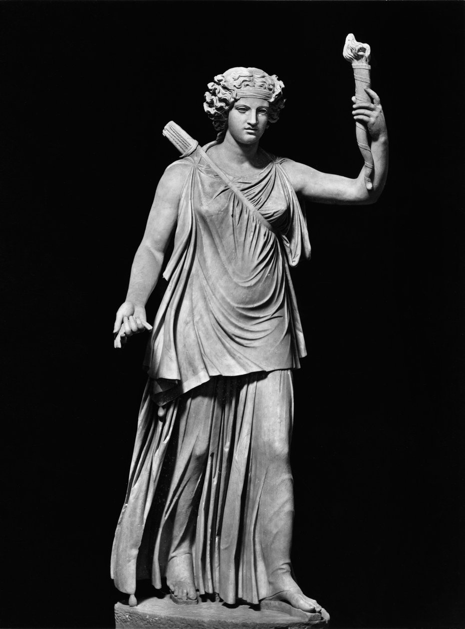 Diana Lucifera (mramor) (černobílá fotografie) od Roman Roman