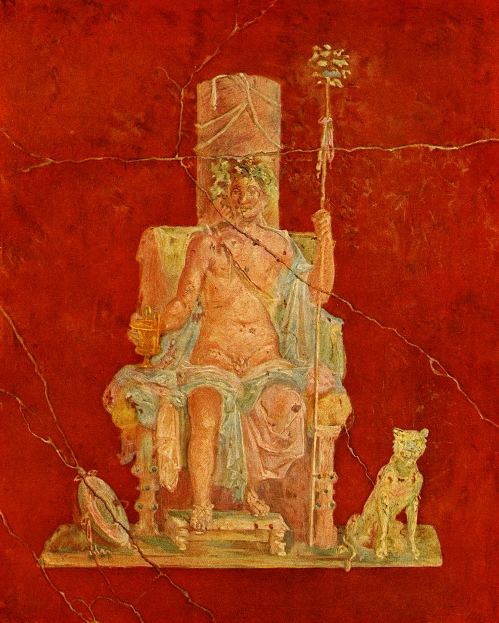 Dionýsos sedící na trůnu od Roman Roman