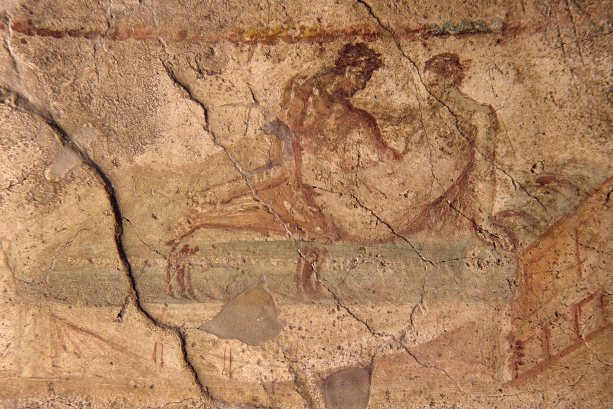 Erotická freska z Lupanaru v Pompejích (Seznam světového dědictví UNESCO od Roman Roman