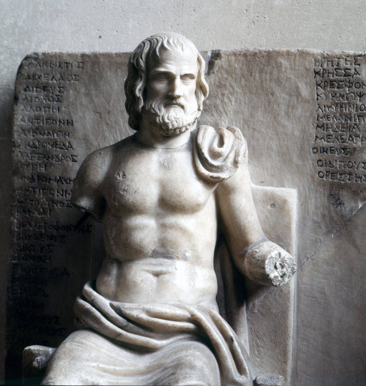 Euripides, řecký tragický básník. (Římský císařský mramor) Muzeum Louvre, Paříž. od Roman Roman