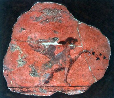 Fragment nástěnné malby sfingy, Roman od Roman Roman