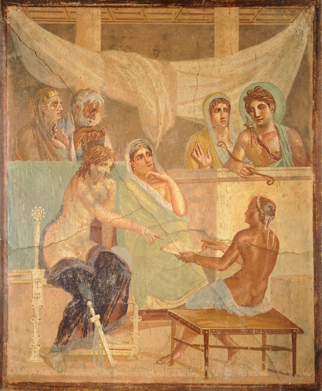 Freska zobrazující Adméta a Alcestis z Pompejí (Seznam světového dědictví UNESCO od Roman Roman