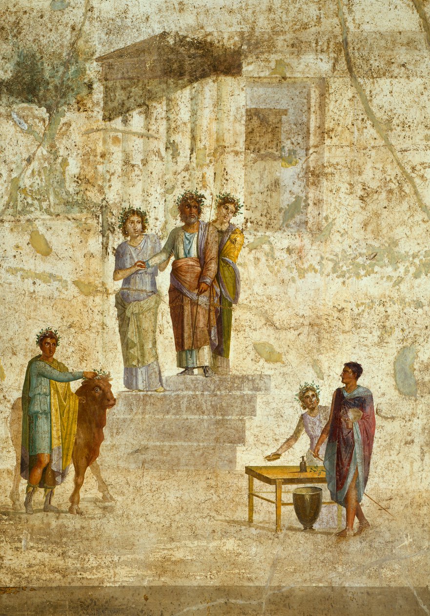 Freska zobrazující Jasona a Peliáše z Pompejí (Seznam světového dědictví UNESCO od Roman Roman