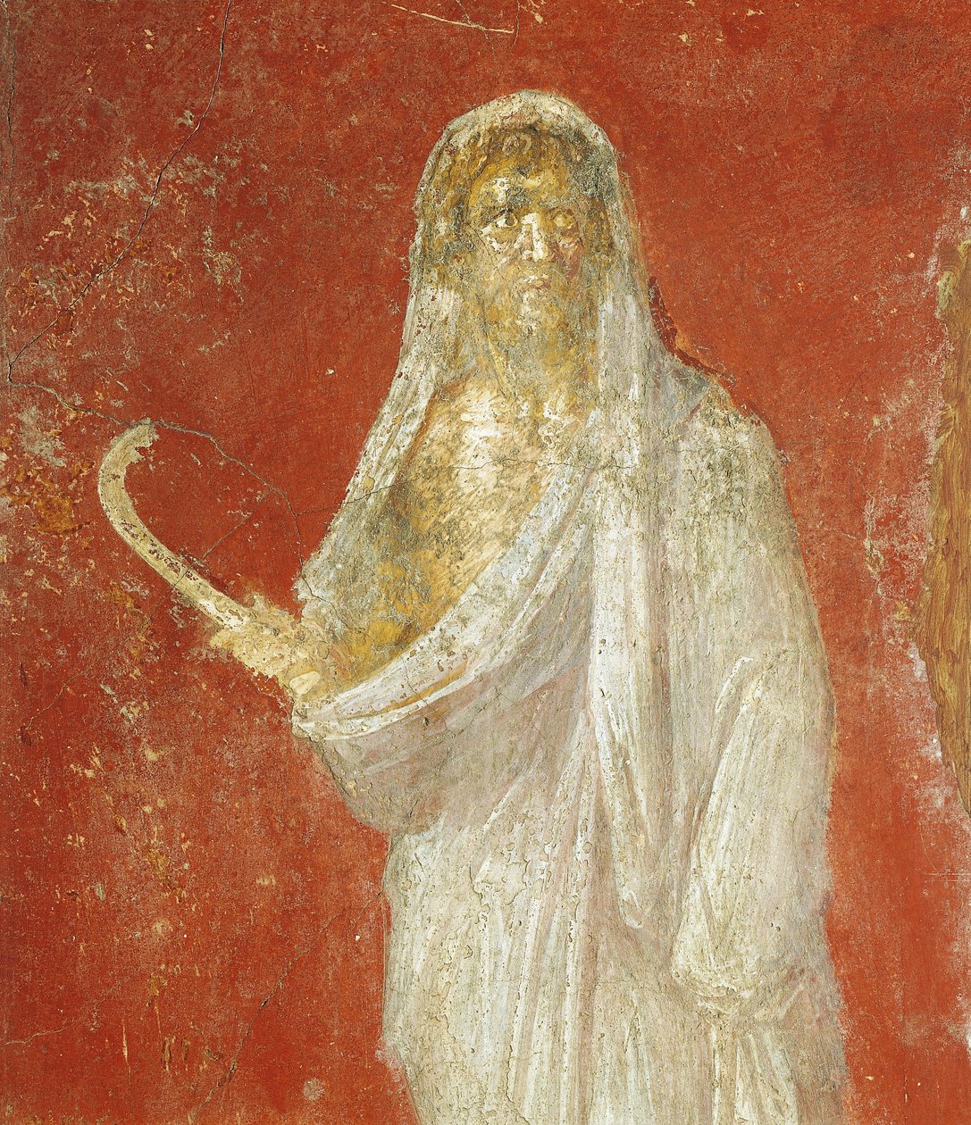 Freska zobrazující Saturn z Pompejí od Roman Roman