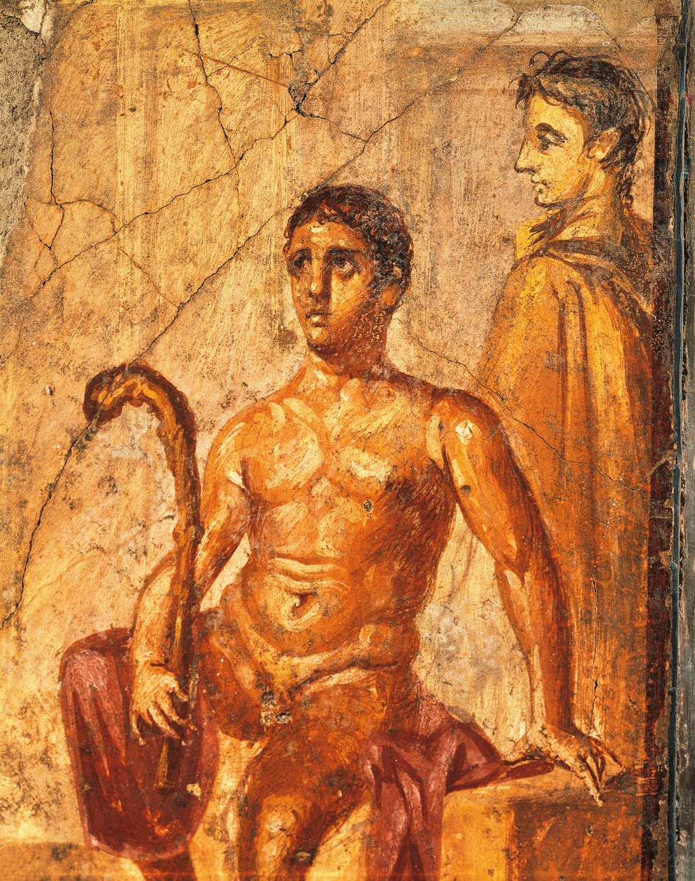 Freska zobrazující Selene a Endymion, z House of Centenary, Pompeje, Kampánie, Itálie od Roman Roman