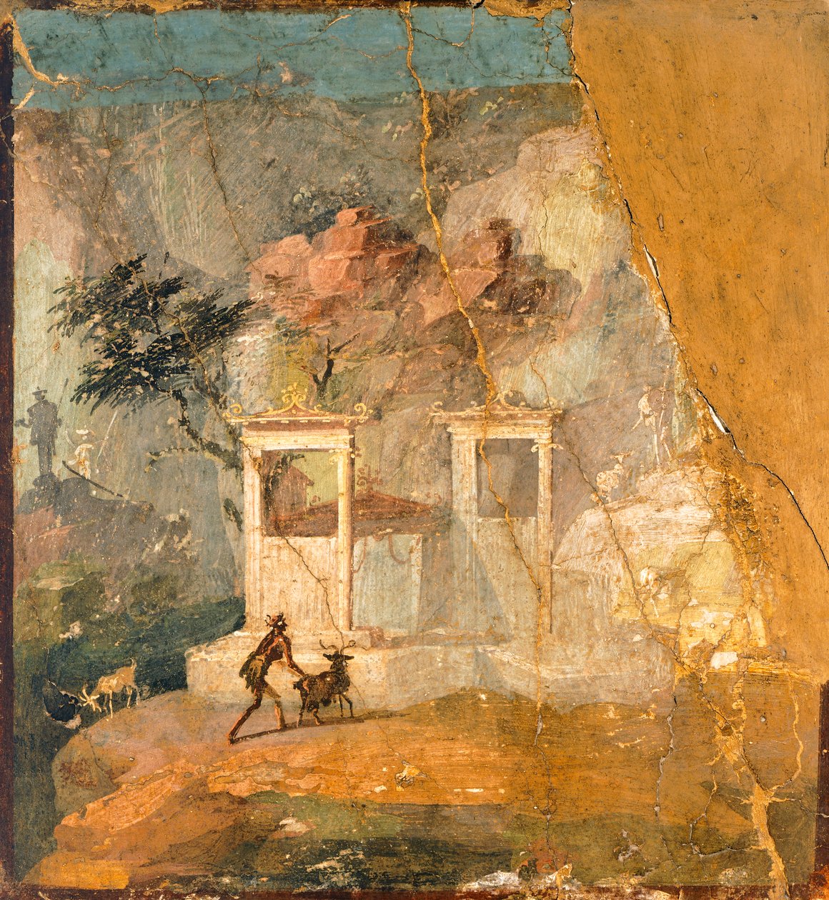 Freska zobrazující ztraceného berana, Pompeje (Seznam světového dědictví UNESCO od Roman Roman