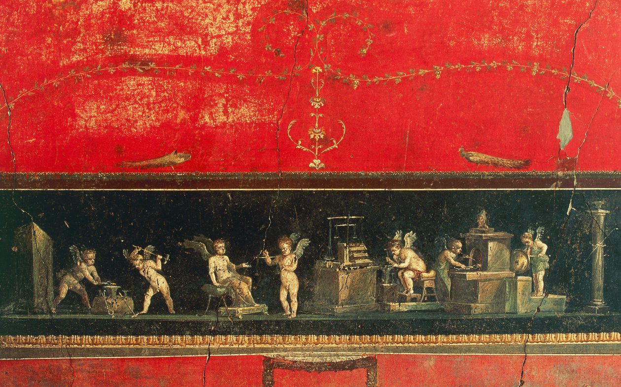 Vlys s amorem, Dům Vettii, Pompeje (Seznam světového dědictví UNESCO od Roman Roman