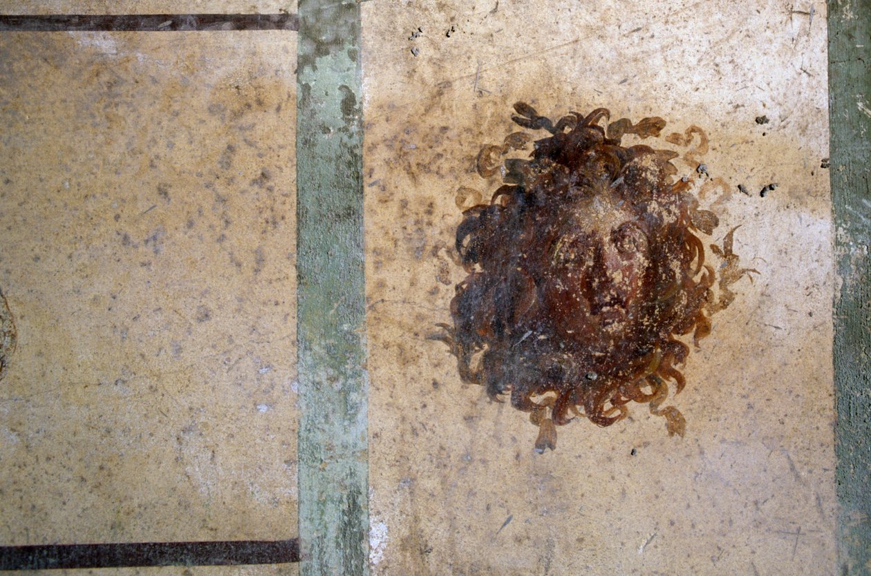 Gorgonin pää, fresko Caius Julius Polybiuksen talosta Pompejista (UNESCOn maailmanperintöluettelo) od Roman Roman