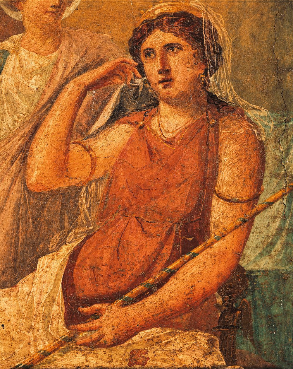 Hera, detail fresky s názvem Mučení Issone, Dům Vettii, Pompeje, Kampánie, římská civilizace od Roman Roman