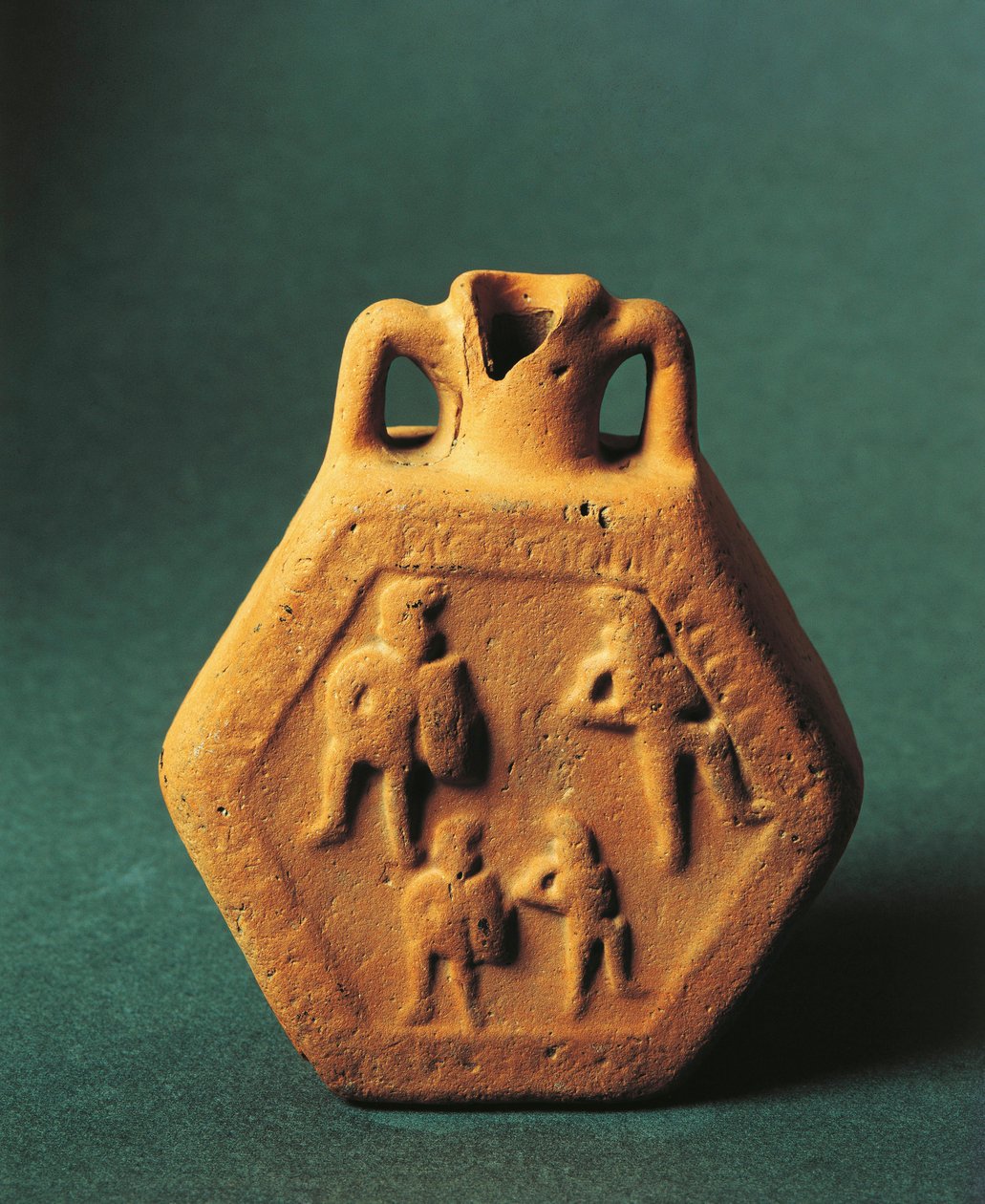 Boční láhev představující gladiátory, Emilia-Romagna (keramika) od Roman Roman