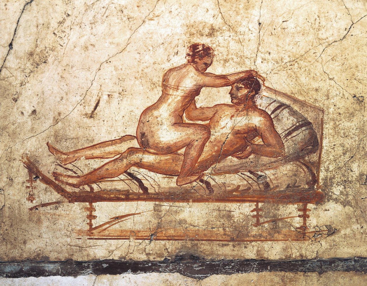 Itálie, oblast Kampánie, provincie Neapol, Pompeje, Dům Vettii, erotická freska od Roman Roman