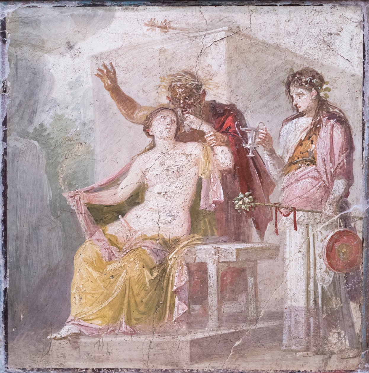 Starý satyr a hermafrodit, 50-79 n. l. (freska) od Roman Roman