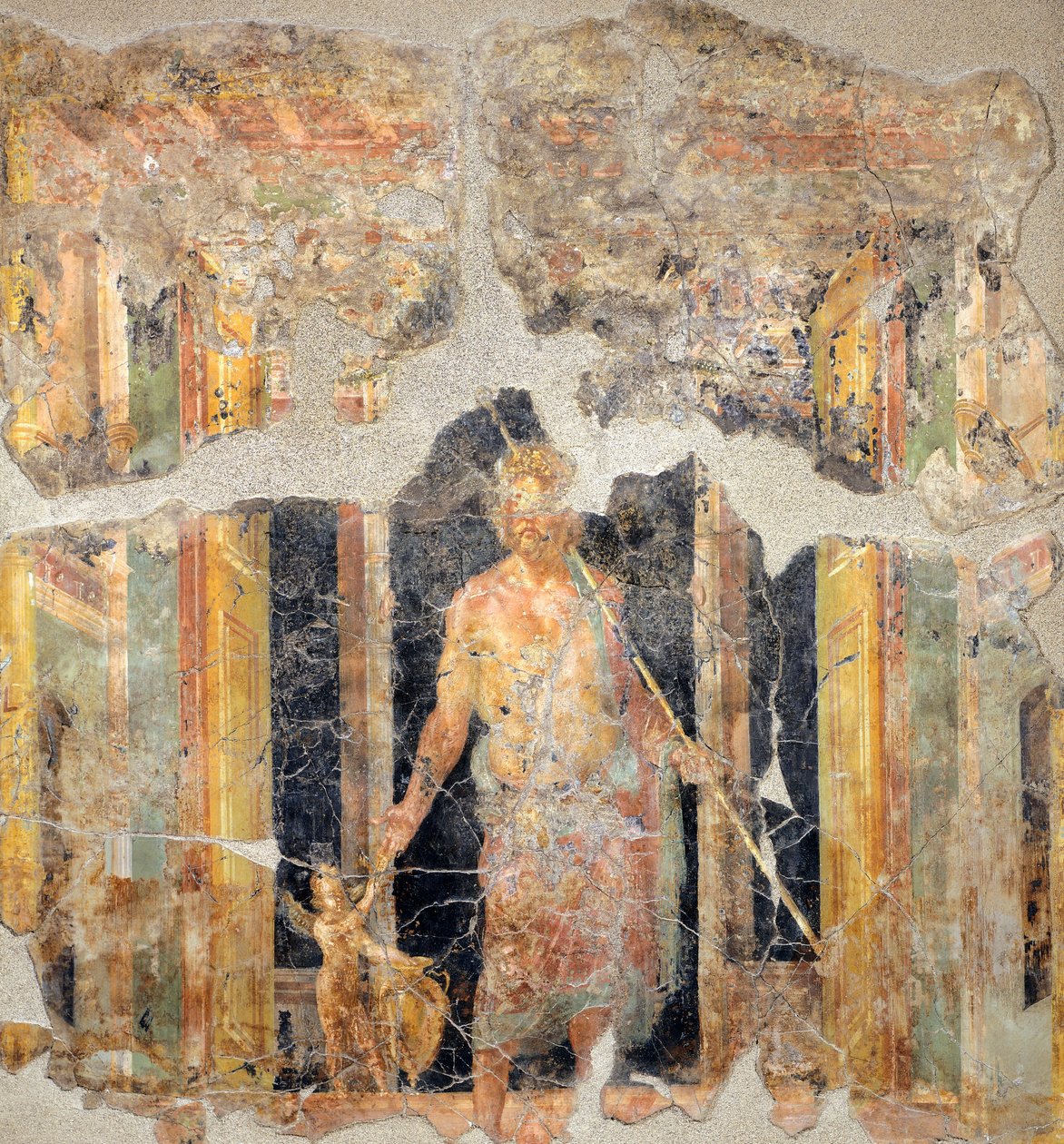 Obraz čtvrtého pompejského stylu zobrazující Jupiter od Roman Roman