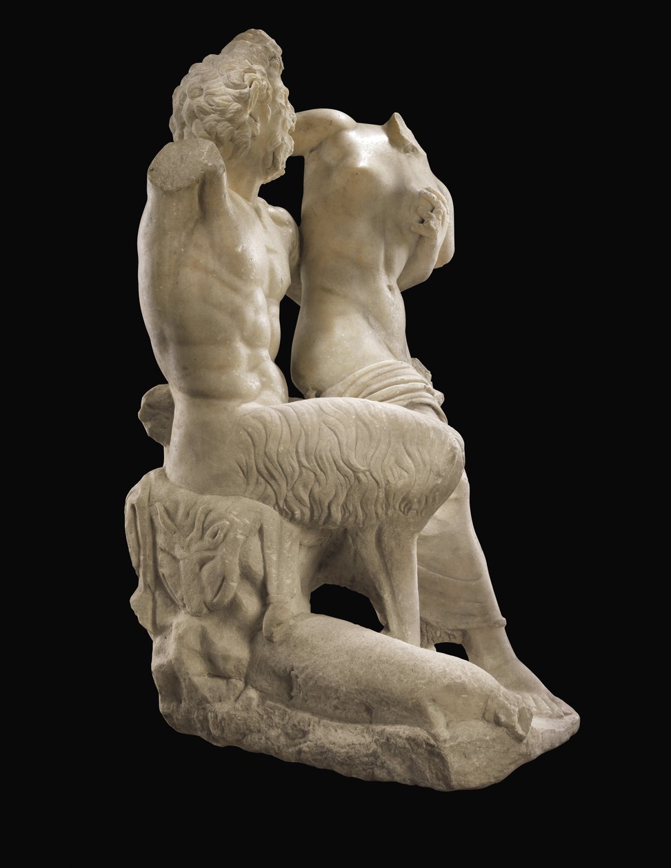Pan a hermafrodit, cca 1. století našeho letopočtu (mramor) od Roman Roman